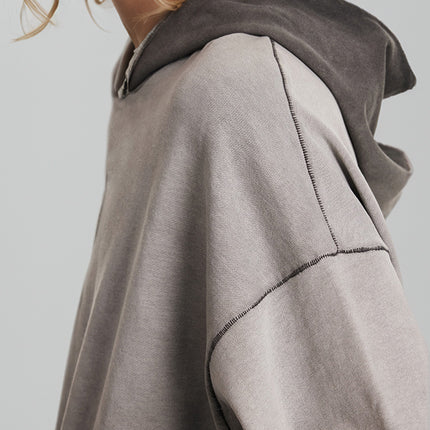 Basic Bae Drop Shoulder Long Sleeve Hoodie with Kangaroo Pocket