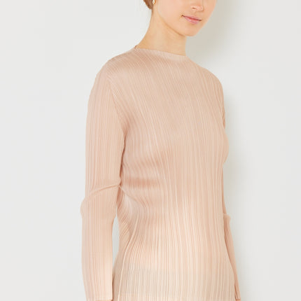 Marina West Swim Pleated Long Sleeve Boatneck Top