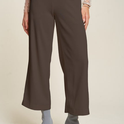 Davi & Dani Wide Leg Mid-Rise Pants