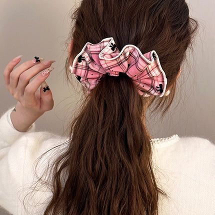 3-Piece Plaid Contrast Elastic Hair Scrunchy