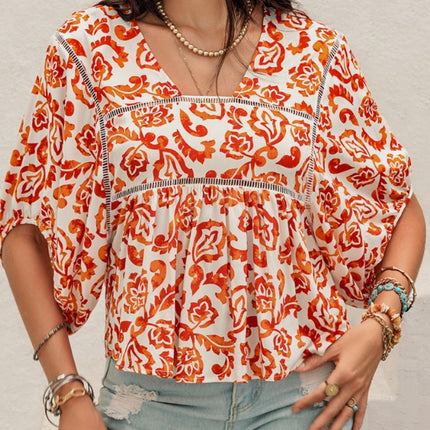 Printed Half Sleeve Blouse