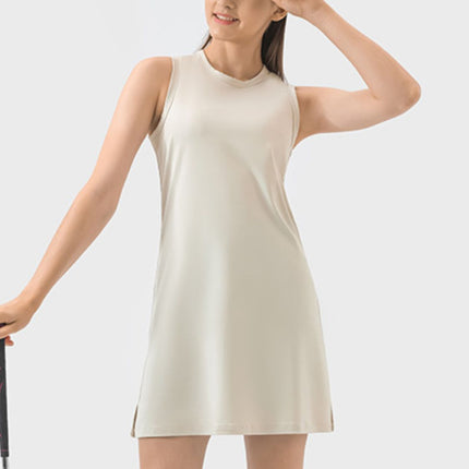 Round Neck Sleeveless Active Dress