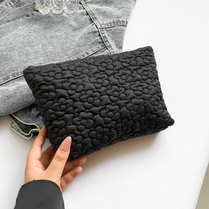 Flower Texture Polyester Clutch