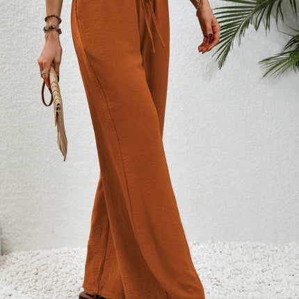 Wide Leg Drawstring Pants