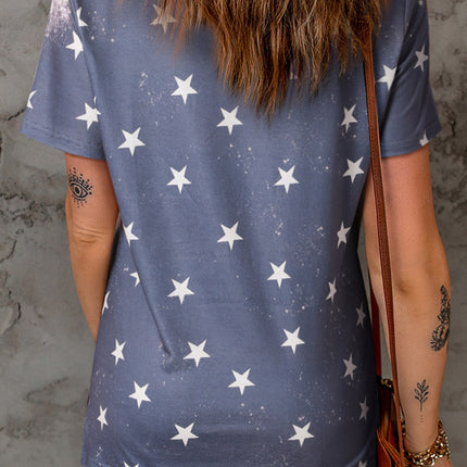 AMERICA Round Neck Short Sleeve T-Shirt