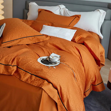 New 1000TC Egyptian Cotton Bedding Sets Luxury Jacquard Duvet Cover Flat sheet Pillowcase