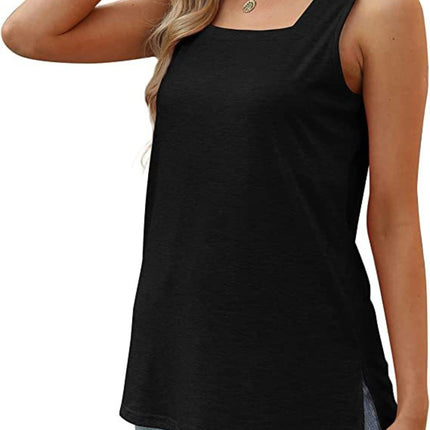 Slit Square Neck Tank