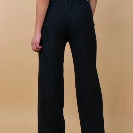 Ribbed Wide Leg Sweater Pants