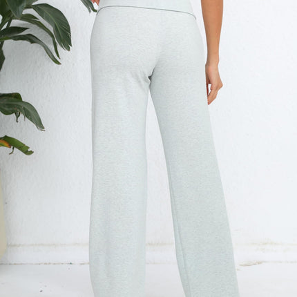 Elastic Waist Wide Leg Pants