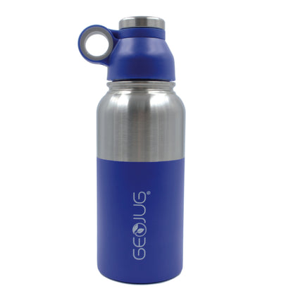 Brentwood GeoJug 18oz Stainless Steel Vacuum Insulated Water Bottle, Blue