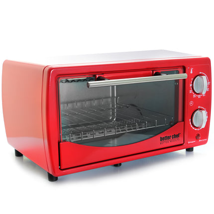 Better Chef 9 Liter Toaster Oven Broiler Red