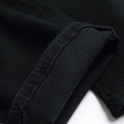 New style Zhangzi pattern micro-elastic high-quality fabric slim fit small straight jeans