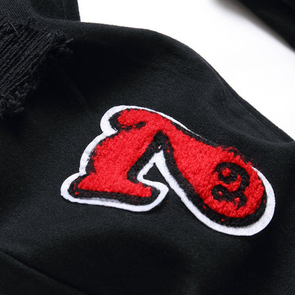 New style Zhangzi pattern micro-elastic high-quality fabric slim fit small straight jeans