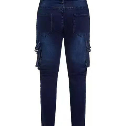 Men's trendy fashion all-match cargo jeans