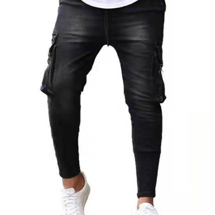 Men's trendy fashion all-match cargo jeans