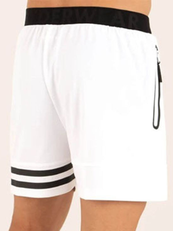 Men's casual sports unilateral striped quick-drying shorts