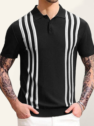 Men's Striped Light Business Casual POLO Shirt