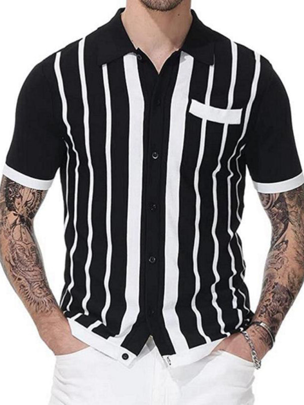 Men's Striped Light Business Casual POLO Shirt