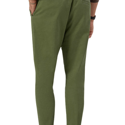 New men's trendy business straight solid color casual trousers