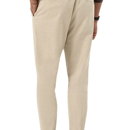 New men's trendy business straight solid color casual trousers