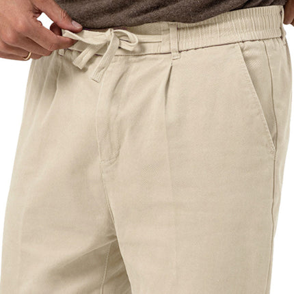 New men's trendy business straight solid color casual trousers