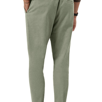 New men's trendy business straight solid color casual trousers