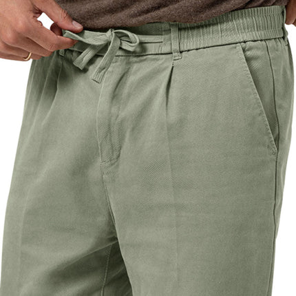 New men's trendy business straight solid color casual trousers