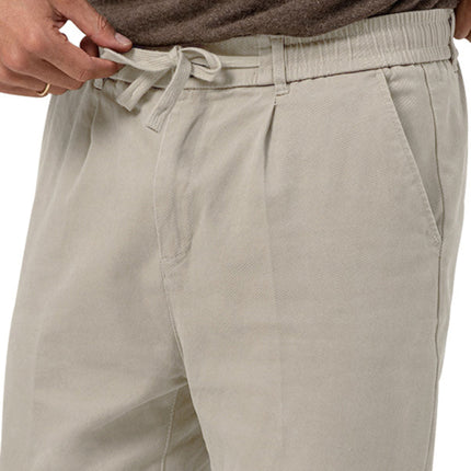 New men's trendy business straight solid color casual trousers