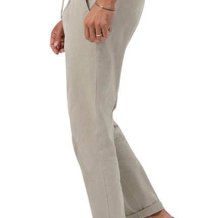 New men's trendy business straight solid color casual trousers