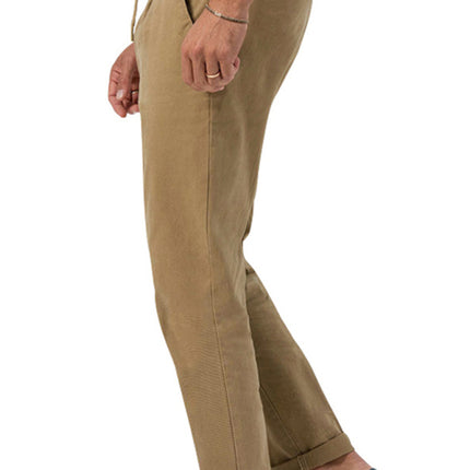 New men's trendy business straight solid color casual trousers