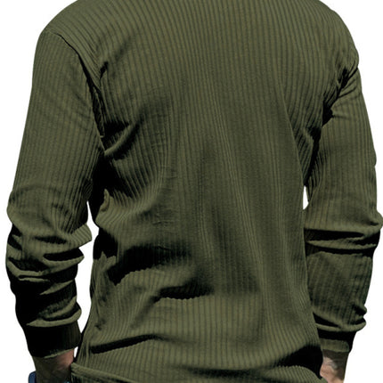 New Men's Lapel Long Sleeve T-Shirt Slim Fit Sports Lapel Polo Shirt