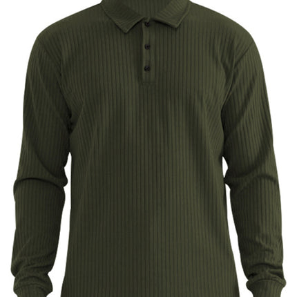 New Men's Lapel Long Sleeve T-Shirt Slim Fit Sports Lapel Polo Shirt