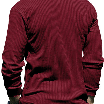 New Men's Lapel Long Sleeve T-Shirt Slim Fit Sports Lapel Polo Shirt