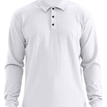 New Men's Lapel Long Sleeve T-Shirt Slim Fit Sports Lapel Polo Shirt