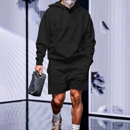 New Men's Loose Hooded Suit Casual Versatile Fleece Couple Suit