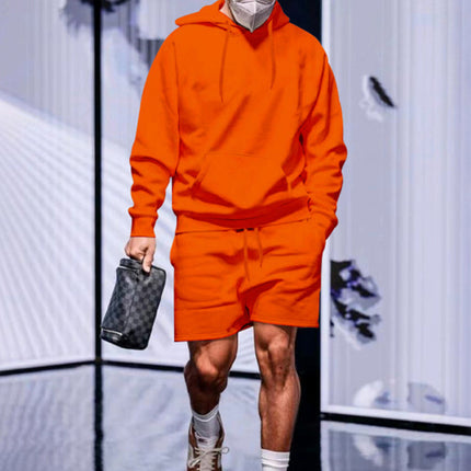 New Men's Loose Hooded Suit Casual Versatile Fleece Couple Suit