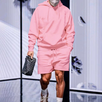 New Men's Loose Hooded Suit Casual Versatile Fleece Couple Suit