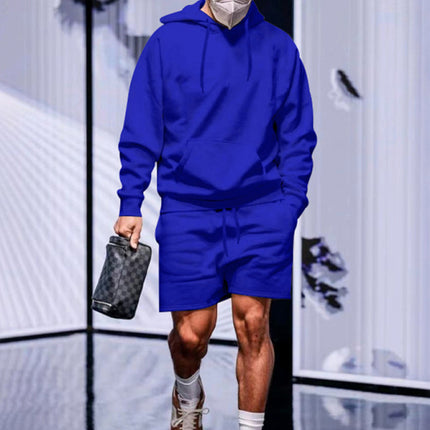 New Men's Loose Hooded Suit Casual Versatile Fleece Couple Suit