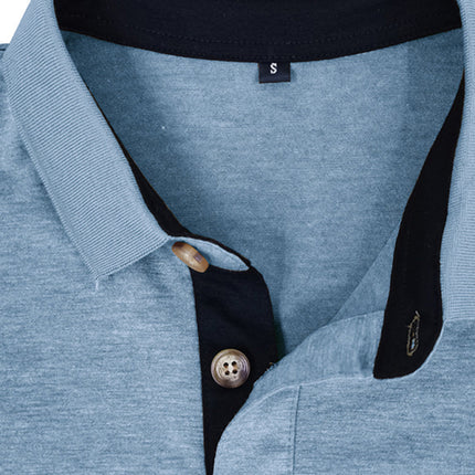 New Men's Long Sleeve Lapel Bottoming POLO Shirt Top