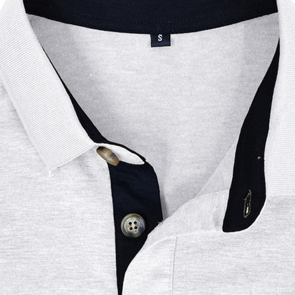 New Men's Long Sleeve Lapel Bottoming POLO Shirt Top