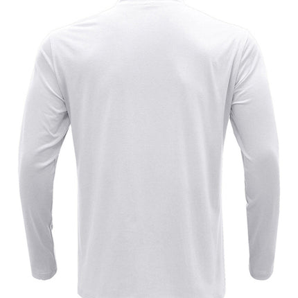 New Men's Long Sleeve Stand Collar Pullover Zip Polo Shirt