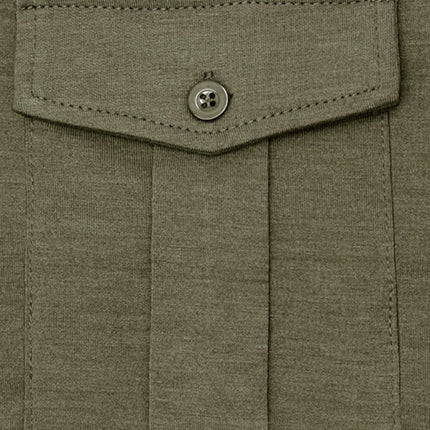 Men's Lapel Polo Solid Color Long Sleeve Polo Shirt