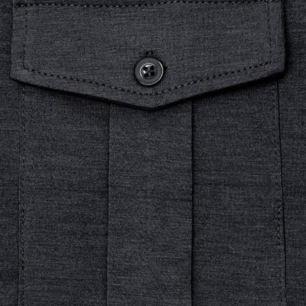 Men's Lapel Polo Solid Color Long Sleeve Polo Shirt