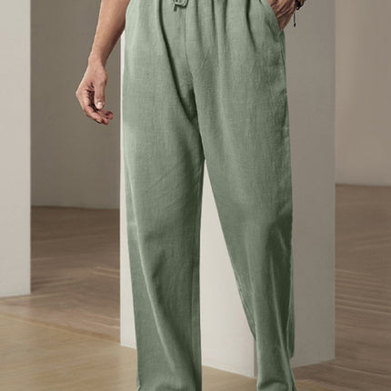 Men's Breathable Linen Loose Casual Sports Trousers