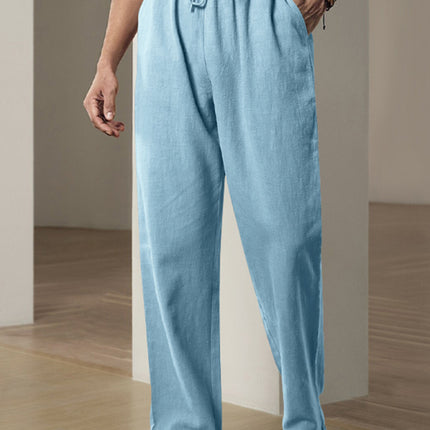 Men's Breathable Linen Loose Casual Sports Trousers