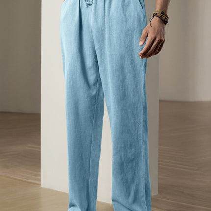 Men's Breathable Linen Loose Casual Sports Trousers