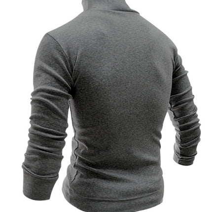 Men's Solid Color Turtleneck Long Sleeve T-Shirt