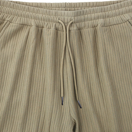 Men's casual trousers, loose straight trousers, drapey striped high-waisted wide-leg trousers