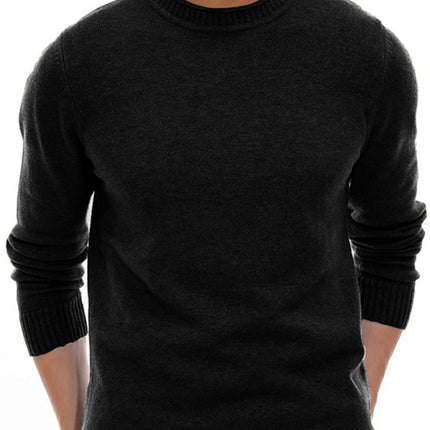 Men's new solid color long sleeve sweater