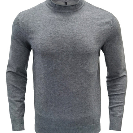 Men's new solid color long sleeve sweater